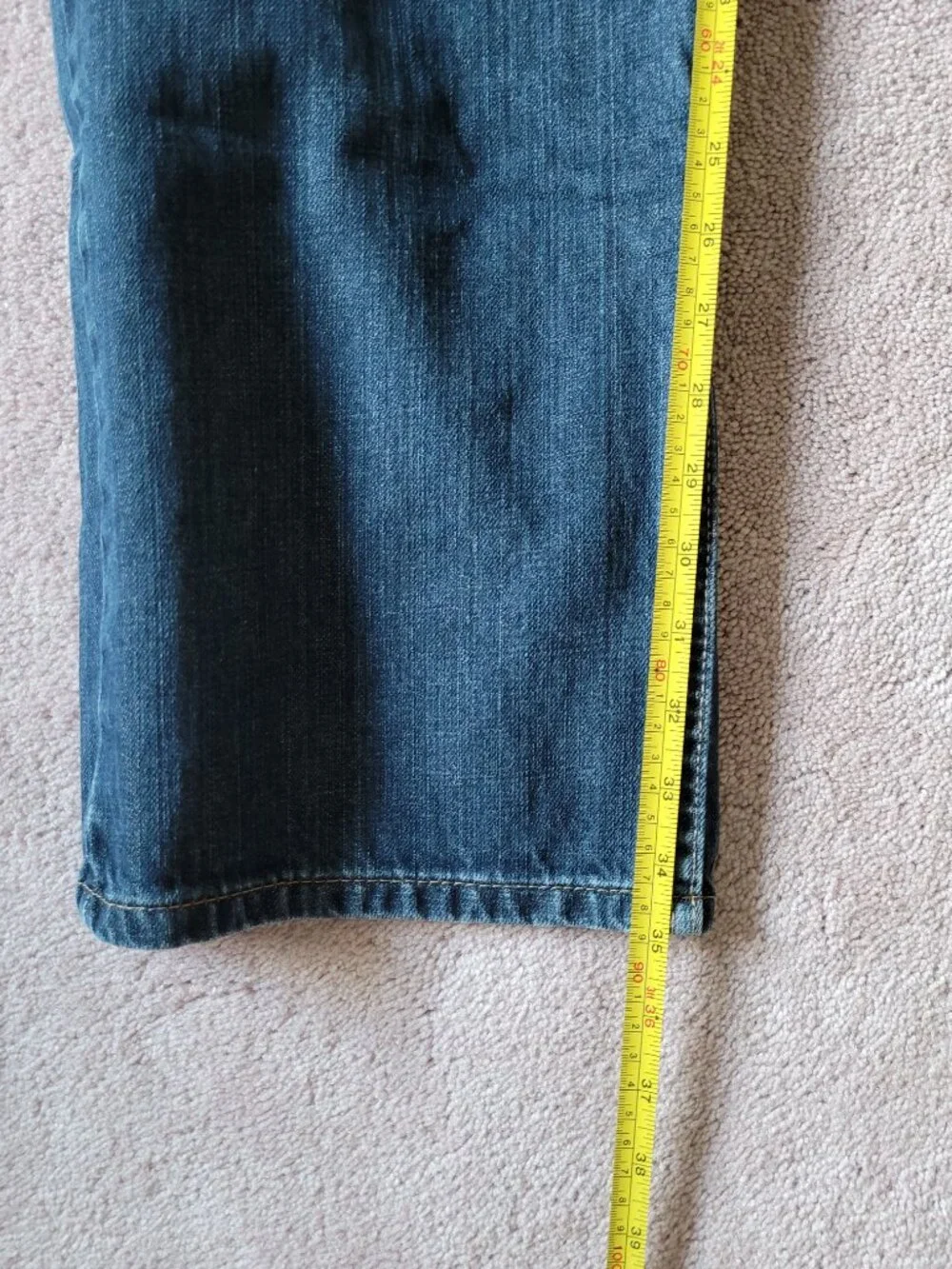 Levi's 569 Loose Straight Fit Jeans Mens 37x35 Dark Wash Blue Denim